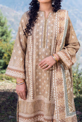 FAWN - Printed Unstitched Khaddar Suit (3 Piece) 3127